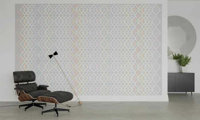 Digital wallpaper Structure Rhombus lightgrey-pastell