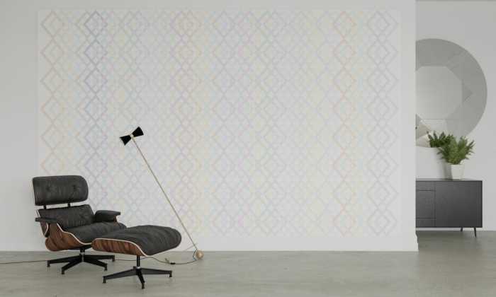 Digital wallpaper Structure Rhombus white-pastell