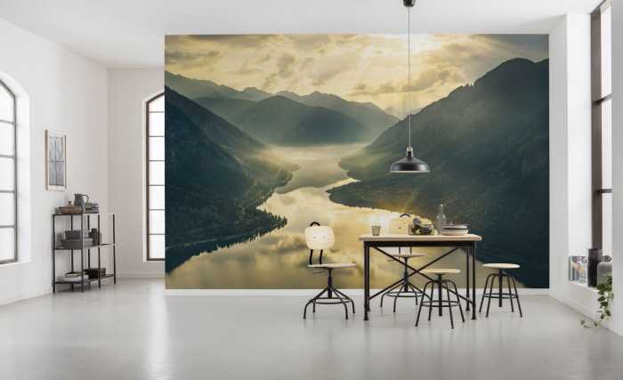 Digital wallpaper Gold Mountains