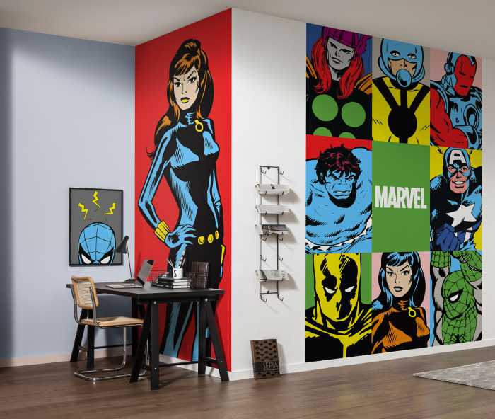 Digital wallpaper Marvel PowerUp Team