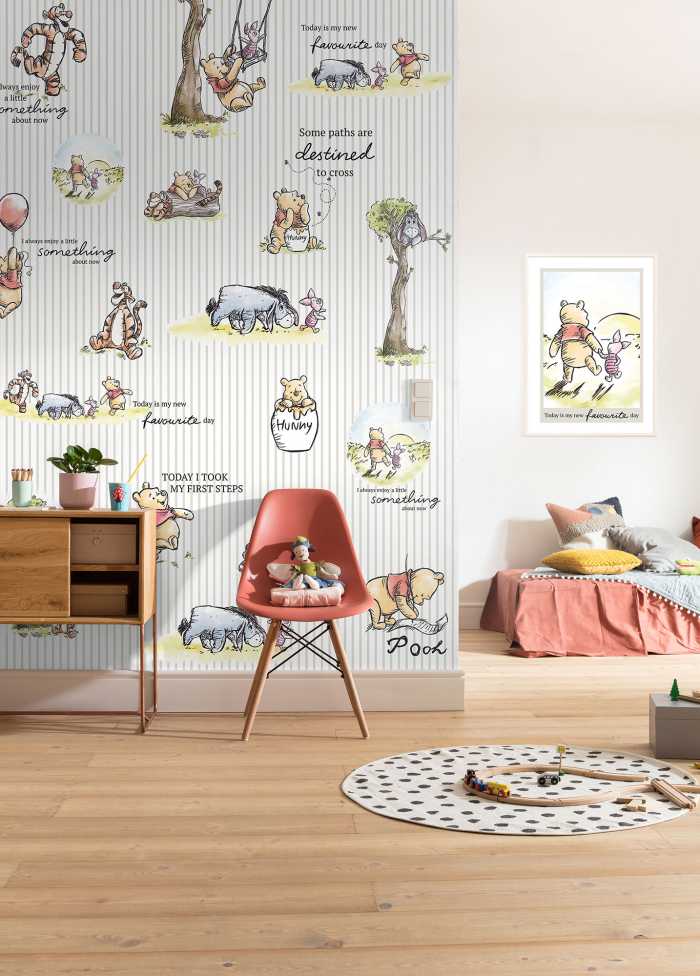 Digital wallpaper Winnie the Pooh Stripes