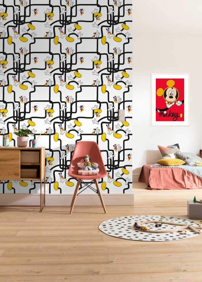 Digital wallpaper Mickey Mouse - Foot Labyrinth