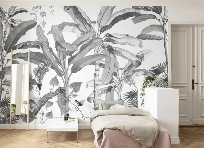 Digital wallpaper Croissances Monochrome