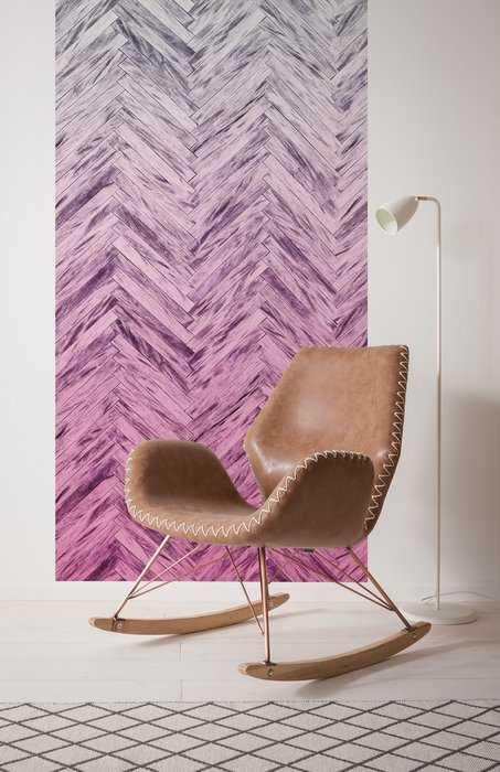 Premium Non-Woven Herringbone Pink Panel