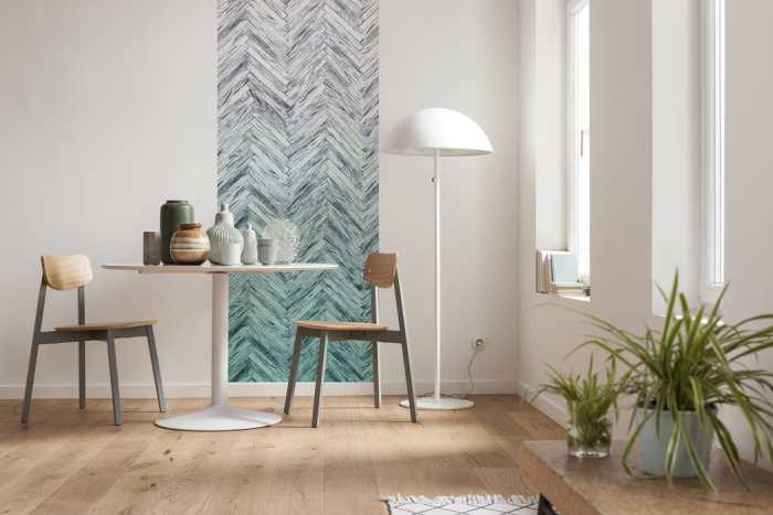 Premium Non-Woven Herringbone Mint Panel