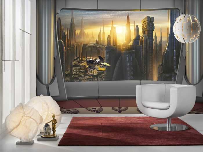 Paper Star Wars Coruscant View