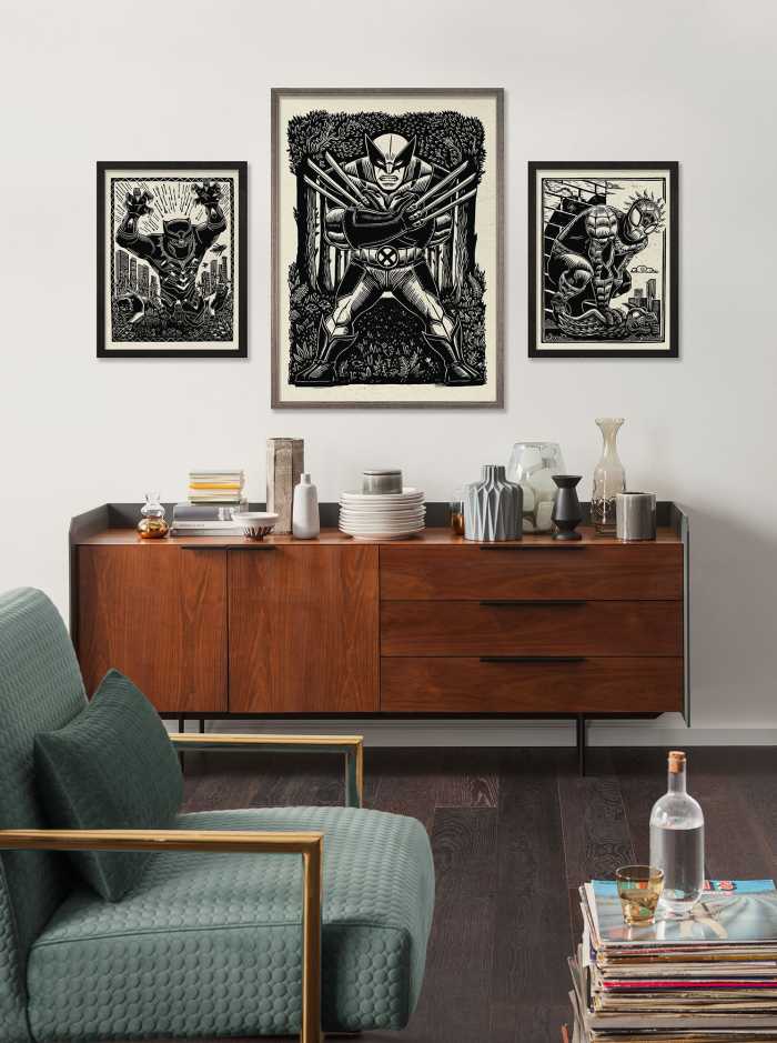 Poster Marvel Spider-Man Lino-Cut