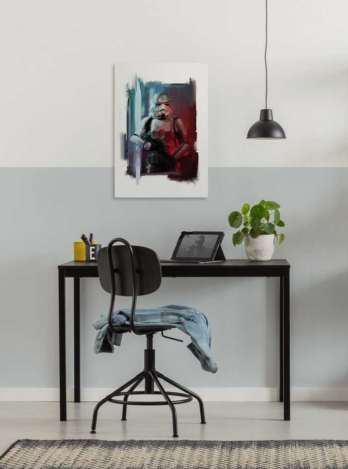 Vlies Bild auf Keilrahmen/ Echtholzrahmen Star Wars Stormtrooper Painting