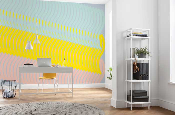 Premium Non-Woven Comb bleu-yellowapricot