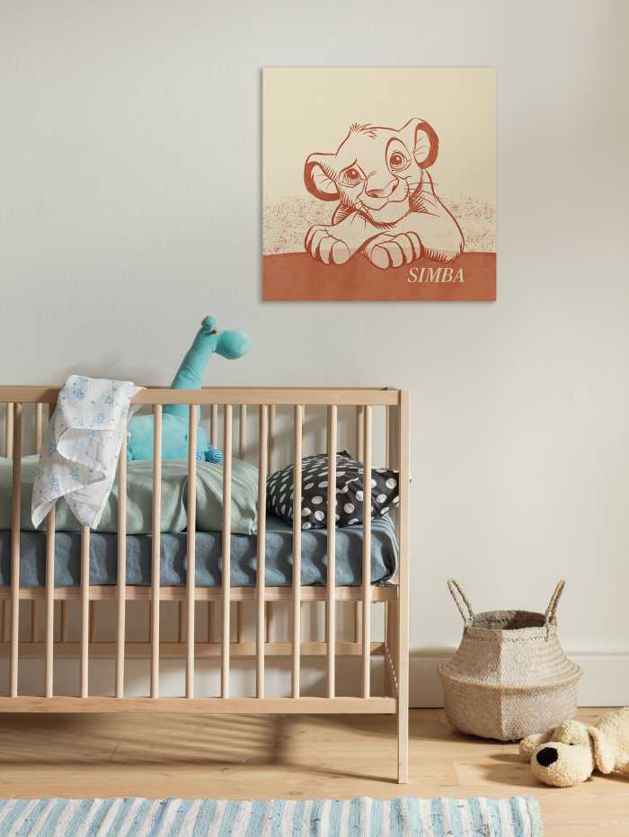 Vlies Bild auf Keilrahmen/ Echtholzrahmen Disney The Lion King It´s Simba