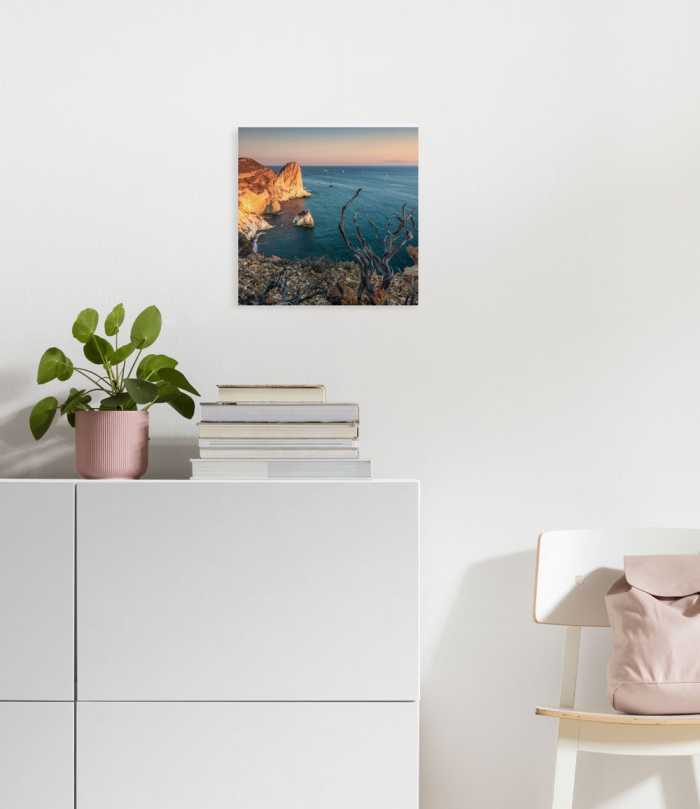 Vlies Bild auf Keilrahmen/ Echtholzrahmen Steep Cove