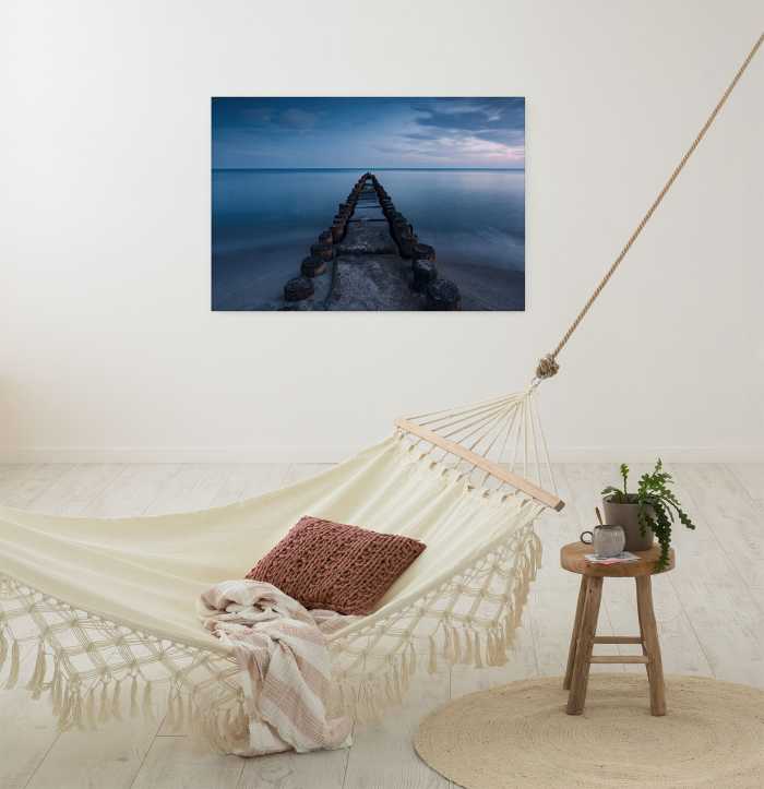 Vlies Bild auf Keilrahmen/ Echtholzrahmen Ostseebad