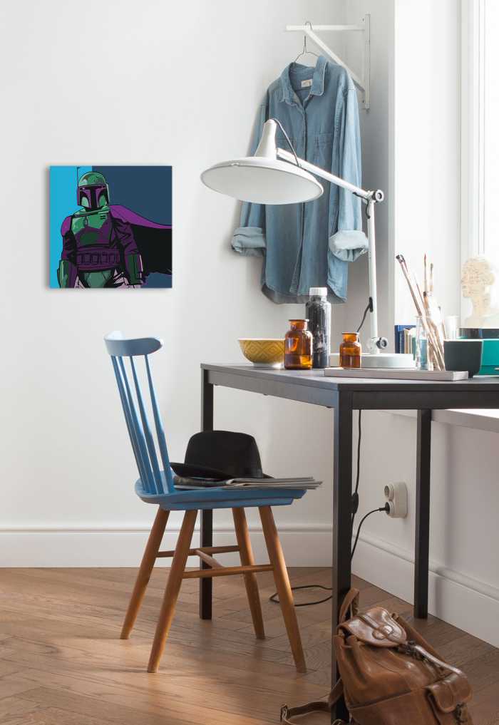 Vlies Bild auf Keilrahmen/ Echtholzrahmen Star Wars Cyberart by Boba Fett