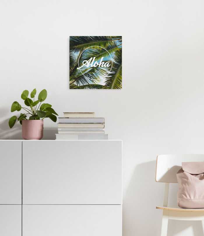 Vlies Bild auf Keilrahmen/ Echtholzrahmen Holy Island