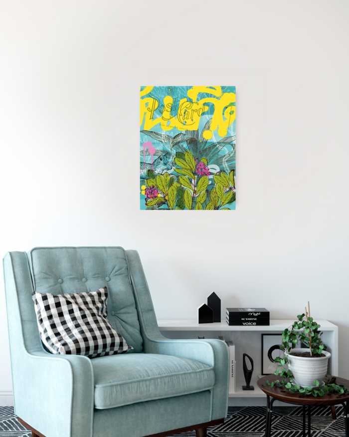 Vlies Bild auf Keilrahmen/ Echtholzrahmen Post Card