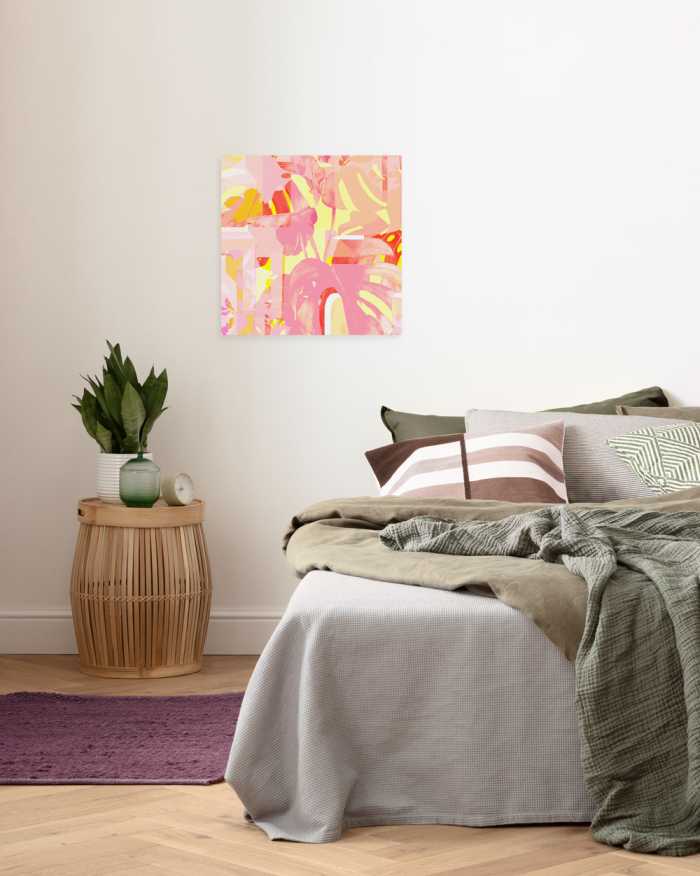 Vlies Bild auf Keilrahmen/ Echtholzrahmen Summer Party