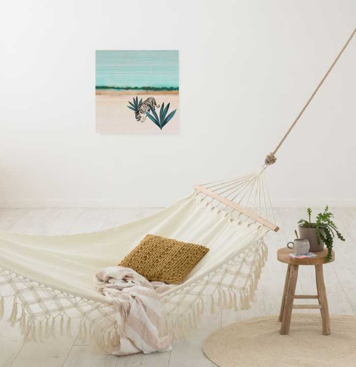 Vlies Bild auf Keilrahmen/ Echtholzrahmen Wild One