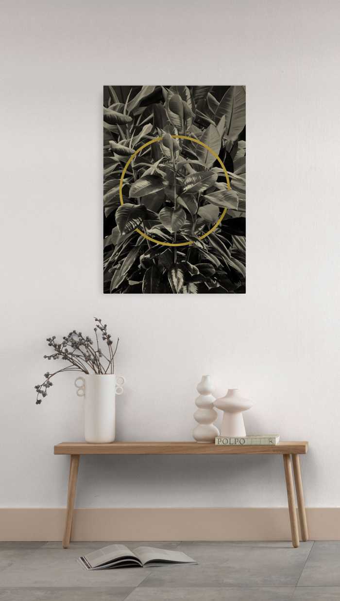 Vlies Bild auf Keilrahmen/ Echtholzrahmen Green Surrounding