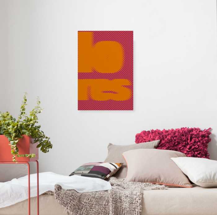 Vlies Bild auf Keilrahmen/ Echtholzrahmen Chunky Lounge