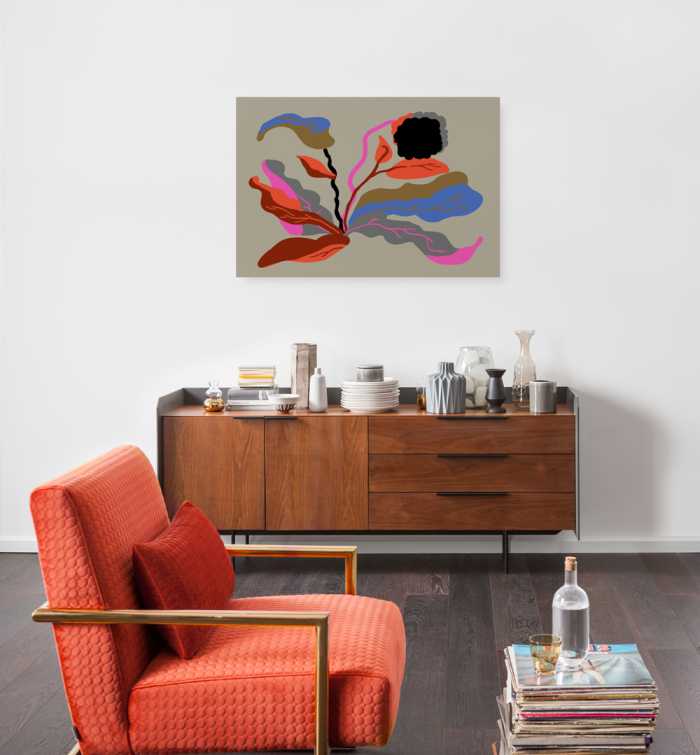 Vlies Bild auf Keilrahmen/ Echtholzrahmen Flirt