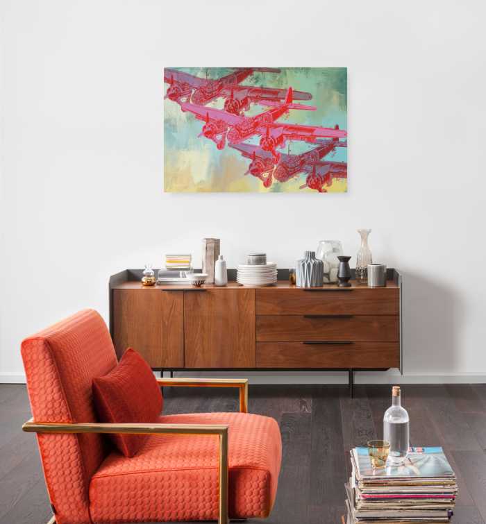 Vlies Bild auf Keilrahmen/ Echtholzrahmen Save Lives