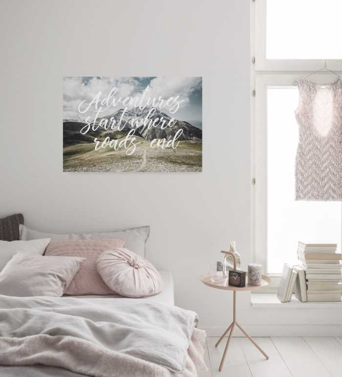 Vlies Bild auf Keilrahmen/ Echtholzrahmen Starting Now