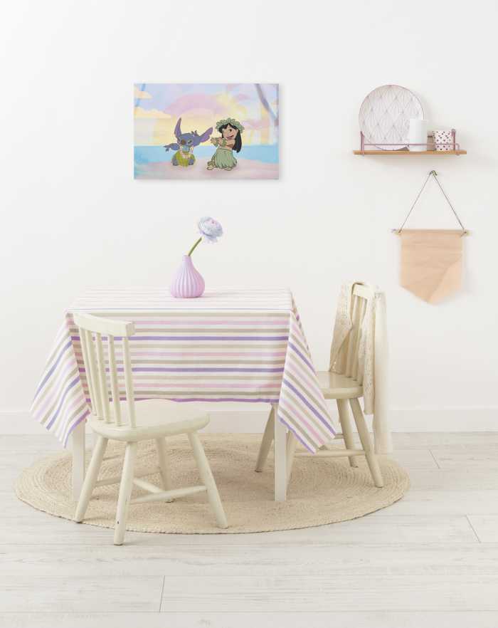 Vlies Bild auf Keilrahmen/ Echtholzrahmen Disney Lilo and Stitch Dancing