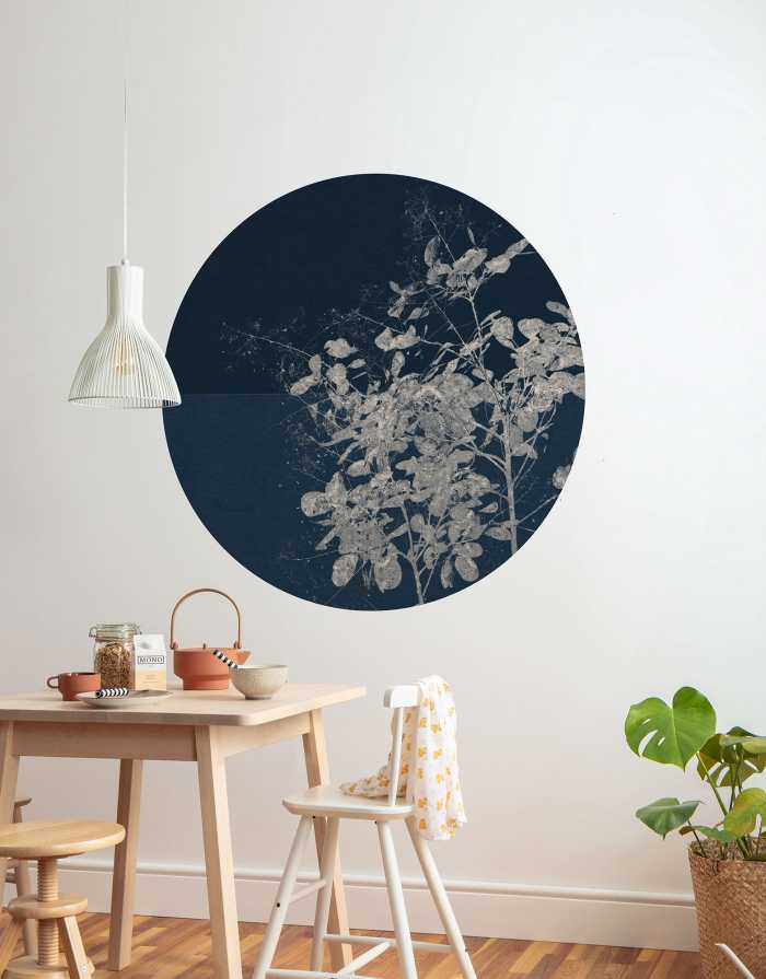 Non-woven adhesive round mural Branch