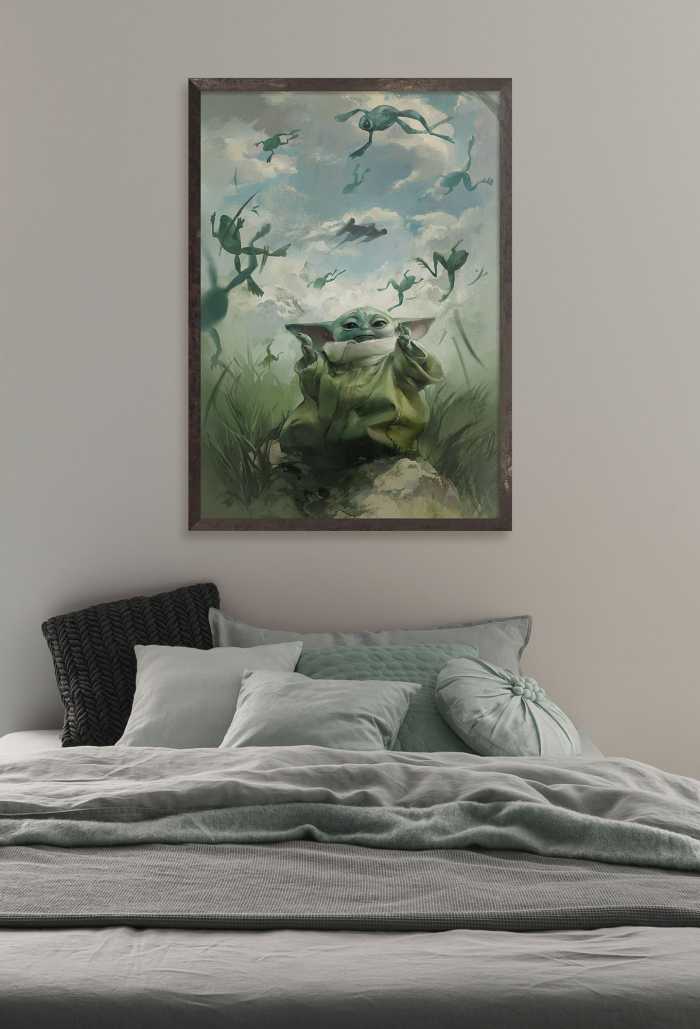 Poster Star Wars The Mandalorian Grogu Frogs