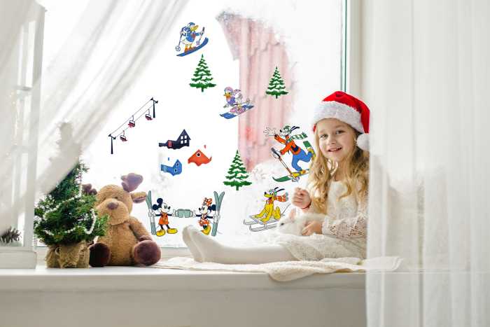 Window sticker self-adhesive foil Disney Mickey Mouse Snowland