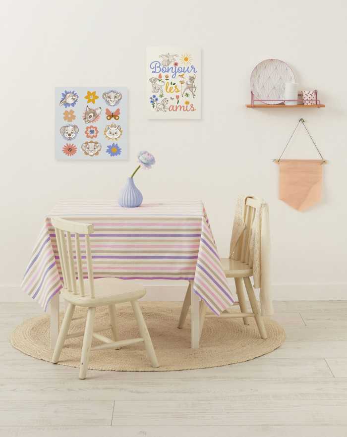 Vlies Bild auf Keilrahmen/ Echtholzrahmen Disney Classics Flowerheads