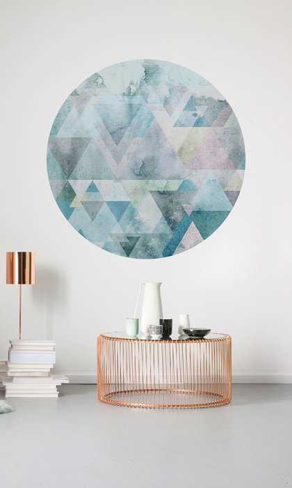 Non-woven adhesive round mural Blueprism