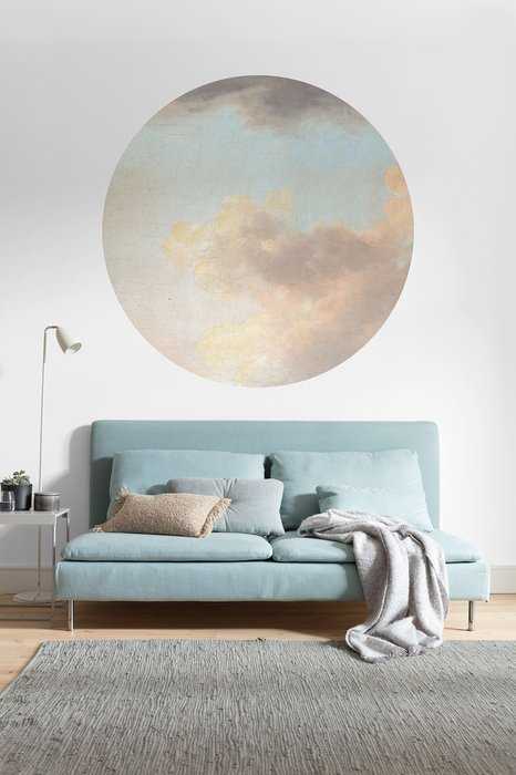 Non-woven adhesive round mural Relic Clouds