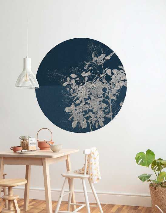 Non-woven adhesive round mural Branch