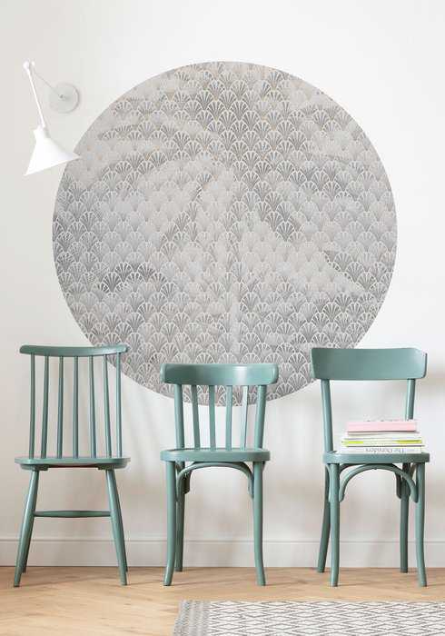 Non-woven adhesive round mural Palma
