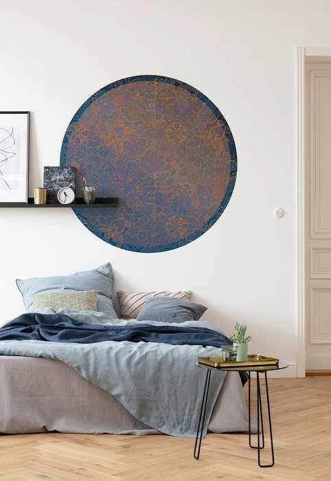 Non-woven adhesive round mural Ornament