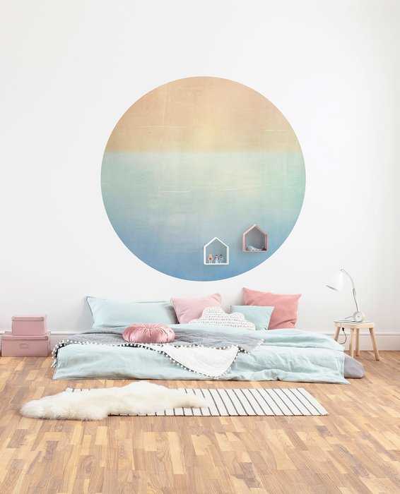 Non-woven adhesive round mural Balance