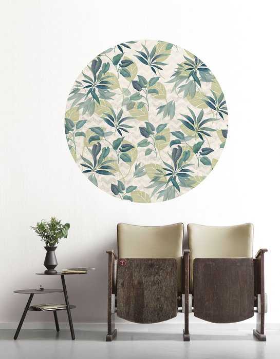 Non-woven adhesive round mural Leni