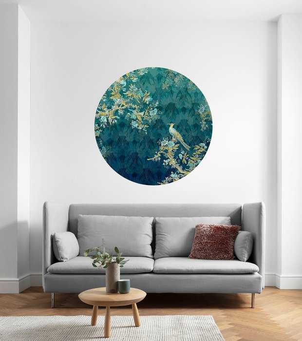 Non-woven adhesive round mural Majestic