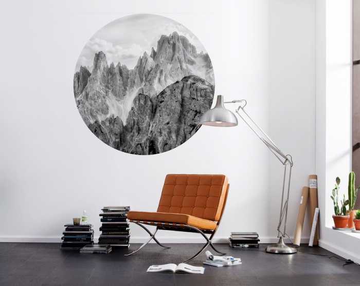 Non-woven adhesive round mural Torres