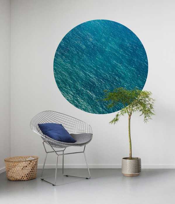Non-woven adhesive round mural Calm
