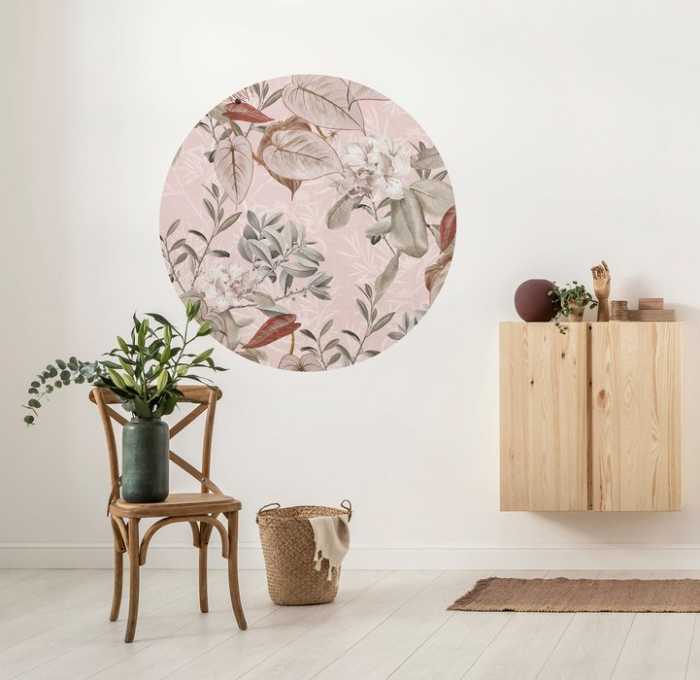 Non-woven adhesive round mural Adorn