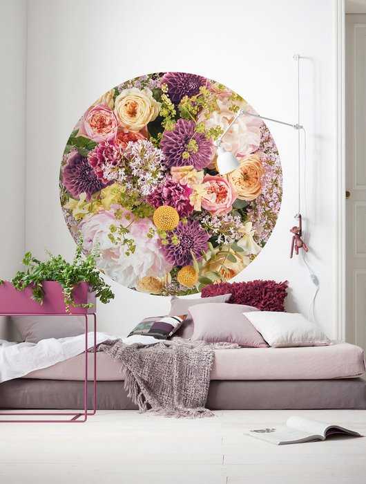 Non-woven adhesive round mural Frescas