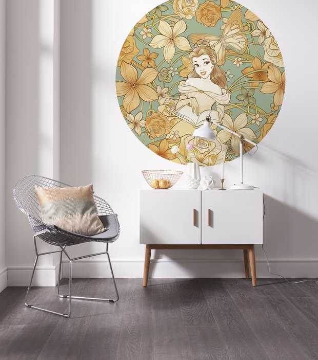 Non-woven adhesive round mural Belle Spirit of Autumn