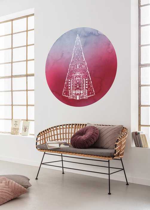 Non-woven adhesive round mural Star Wars Star Destroyer