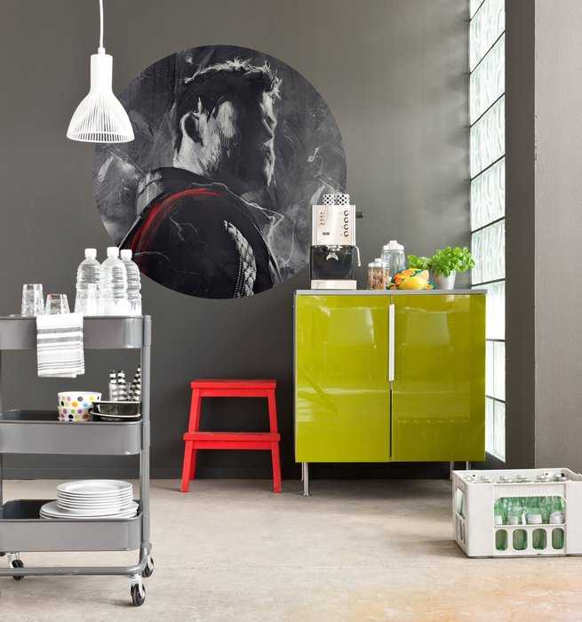 Non-woven adhesive round mural Avengers Painting Thor