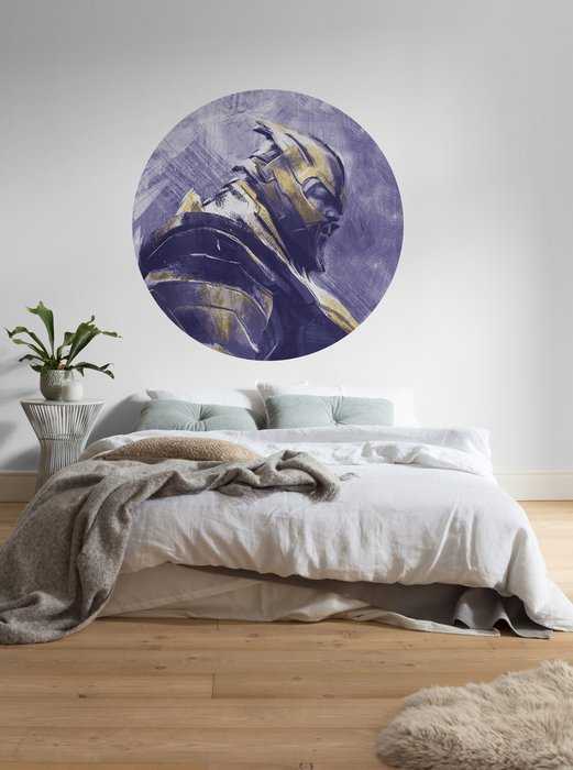 Non-woven adhesive round mural Avengers Painting Thanos