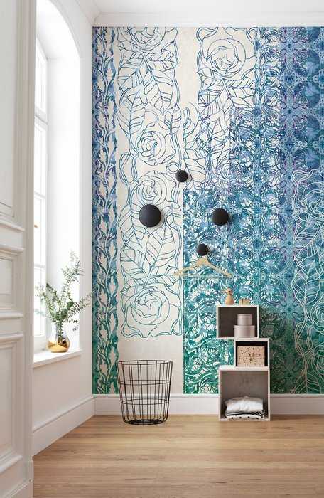 Standard Non-woven Art Nouveau Bleu
