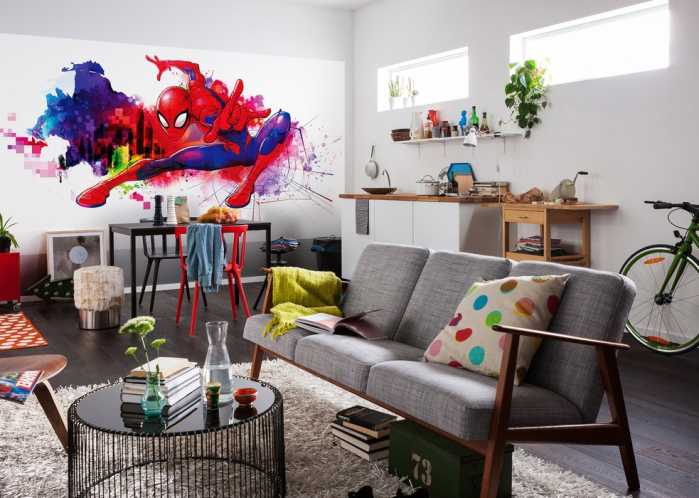 Standard Non-woven Spider-Man Graffiti Art