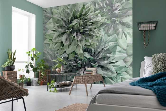 Standard Non-woven Emerald Flowers
